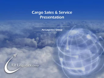 Presentation  Air Logistics Group  Air Logistics Group  Introduction  Introducing Air Logistics