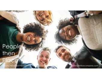 People  then  Place  Aspect Breakfast Presentation  22 February 2019  www.theflowcompany.com