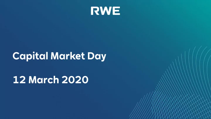 capital market day 12 march 2020 disclaimer