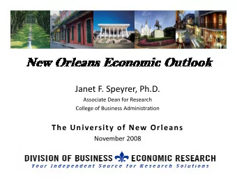 Janet F. Speyrer, Ph.D. Associate Dean for Research College of Business Administration  Th The