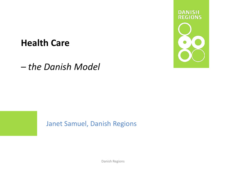 health care the danish model