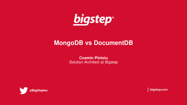 mongodb vs documentdb