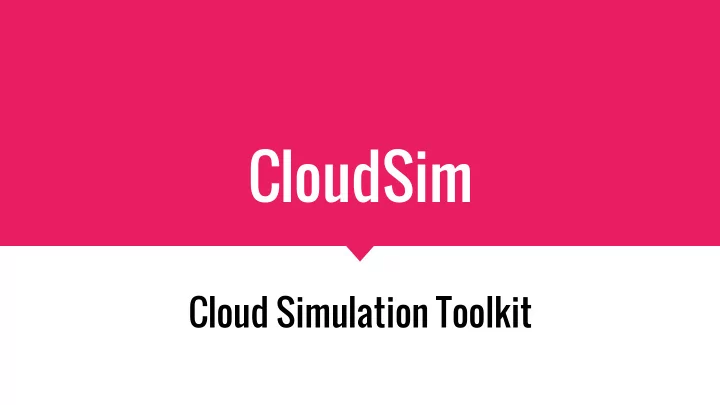 cloudsim