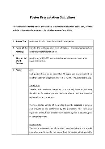 graphics. Please use a consistent style and sequence (left to right or top  to bottom) to guide the