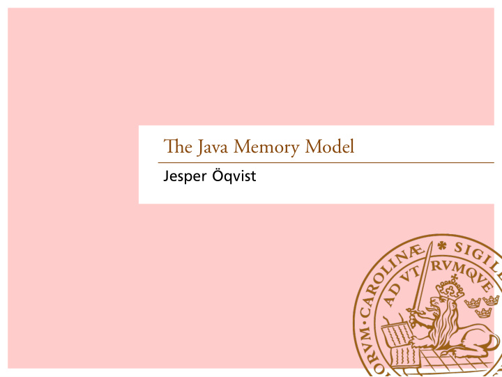 e java memory model