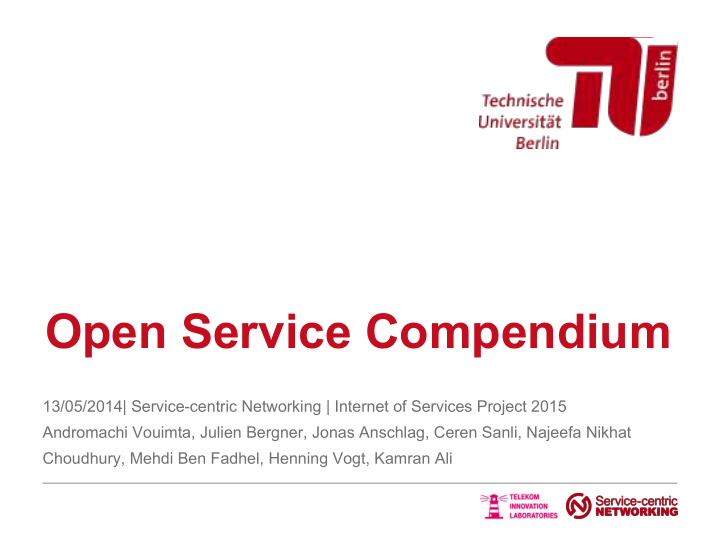 open service compendium