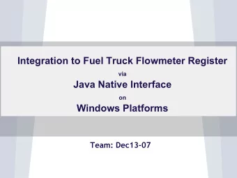 Integration to Fuel Truck Flowmeter Register via  Java Native Interface on  Windows Platforms