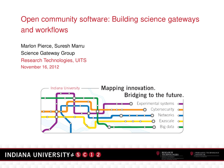 open community software building science gateways and