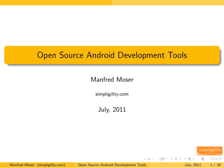 open source android development tools