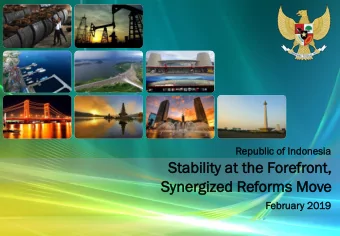 Synergized  nergized Ref  eforms  orms Mo  Move  Februar  bruary 2019  About  t Invest  estor  or