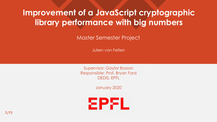 improvement of a javascript cryptographic