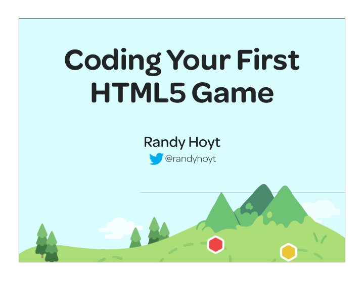 coding your first html5 game
