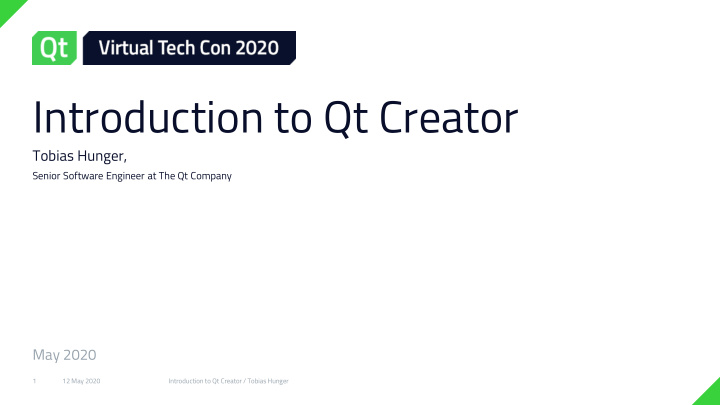 introduction to qt creator