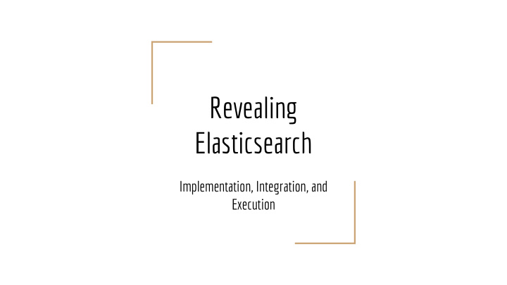 revealing elasticsearch