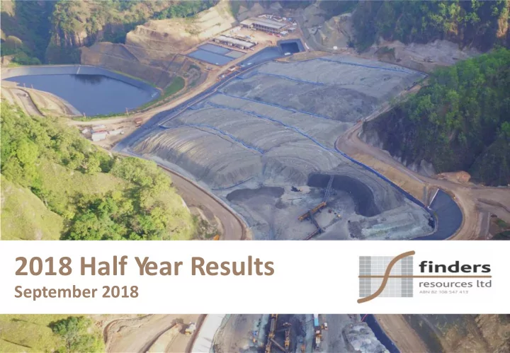 2018 half y ear results
