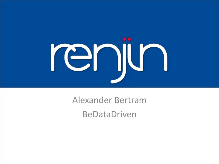 renjin the new r interpreter