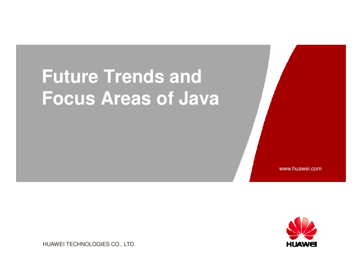 future trends and focus areas of java