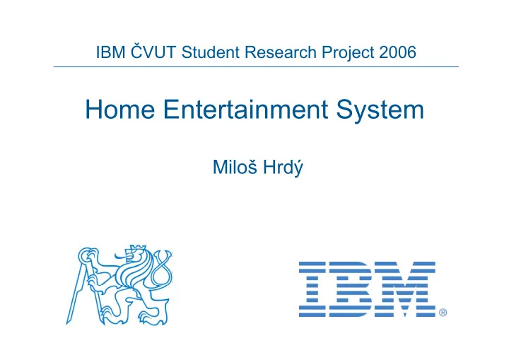home entertainment system