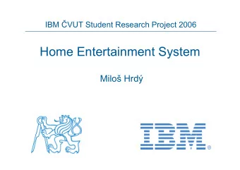 Home Entertainment System  Milo Hrd  Home Entertainment System   Requirements
