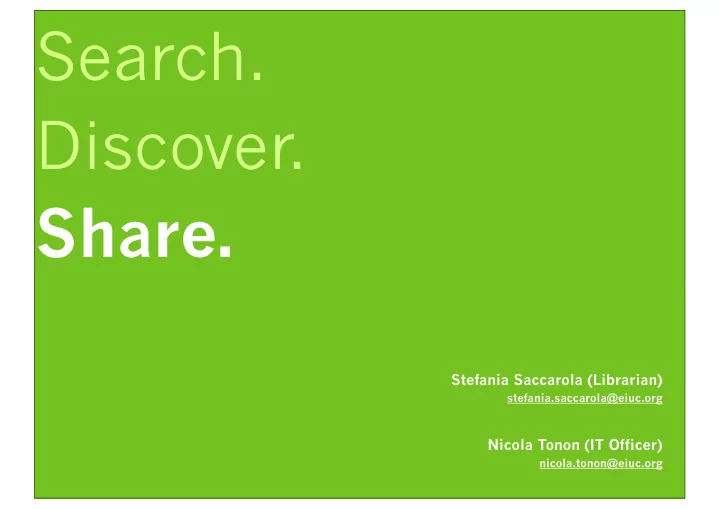 search discover share