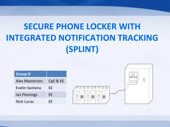 (SPLINT)  Group D  Alex Masterson  CpE &amp; EE  Evelin Santana  EE  Ian Flemings  EE  Nick Lucas