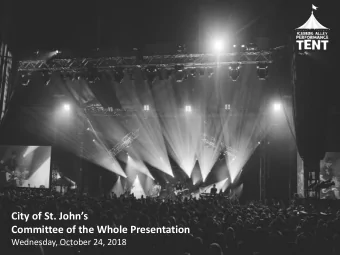 Committee of the Whole Presentation  Wednesday, October 24, 2018  Our Vision    Internationally