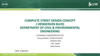 COMPLETE STREET DESIGN CONCEPT  ( HENDERSON BLVD)  DEPARTMENT OF CIVIL &amp; ENVIRONMENTAL