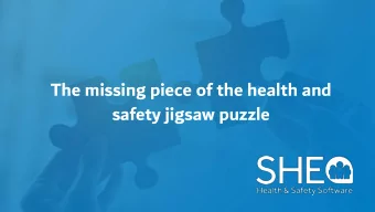 safety jigsaw puzzle  Merseyside Branch  How to keep in touch....  The missing piece of the health