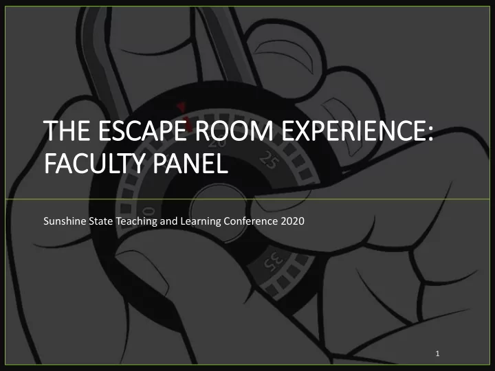 faculty panel