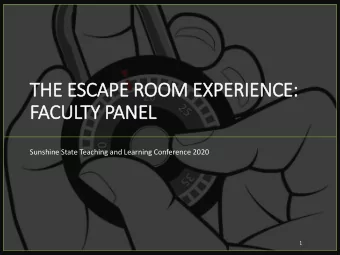 FACULTY PANEL  Sunshine State Teaching and Learning Conference 2020  1  Faculty Panelists  Kamila