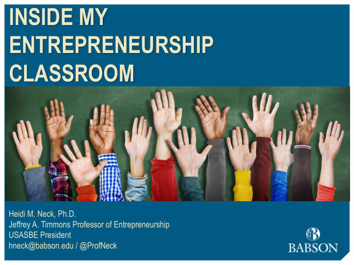 inside my entrepreneurship classroom