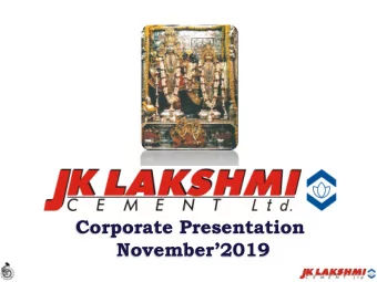 November2019 GROWTH CHART  CAPACITY &amp; PRODUCTION  JKLC  Mn. MT.  Consolidated* As on
