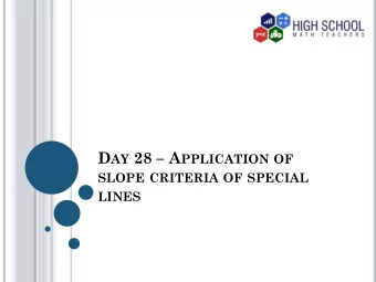 slopes of parallel lines are equal.  Consider two parallel lines AB and CD below. The  coordinates