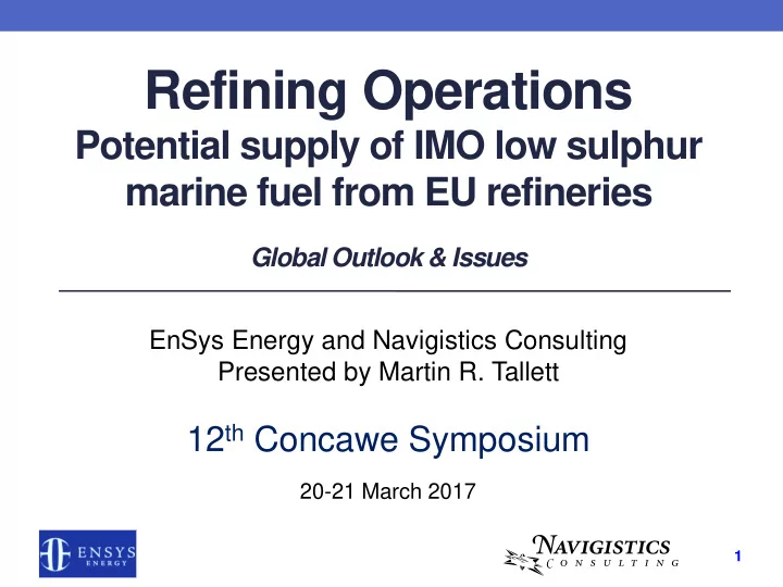 refining operations