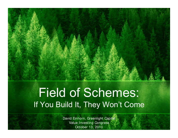 field of schemes