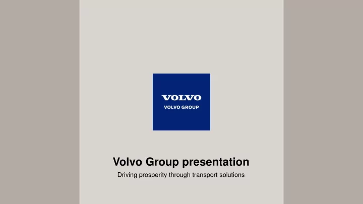 volvo group presentation