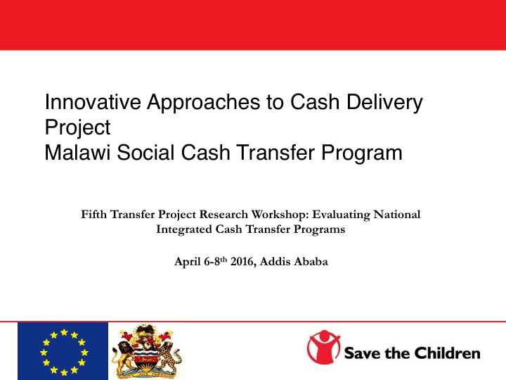 fifth transfer project research workshop evaluating