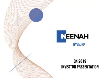 Q4 2019  Q4 2019  In  Invest  stor  or Pr  Prese  sentation  ion  We  We a  are a  a gl  globa