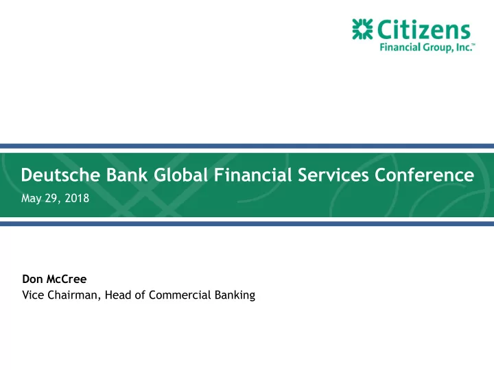 deutsche bank global financial services conference