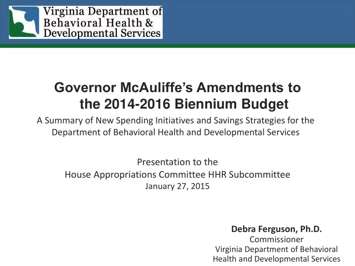 the 2014 2016 biennium budget