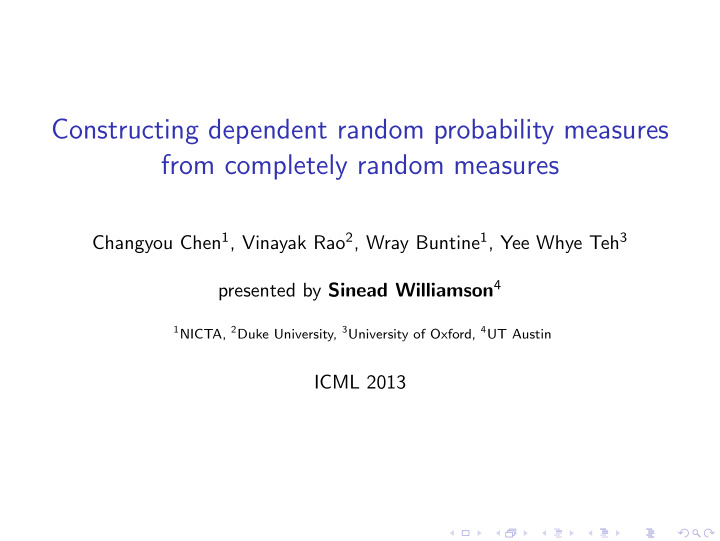 constructing dependent random probability measures from