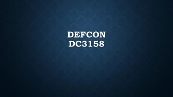 DC3158  Summary  Summary  Client Side Exploitation  Attack Chaining.  Client Side