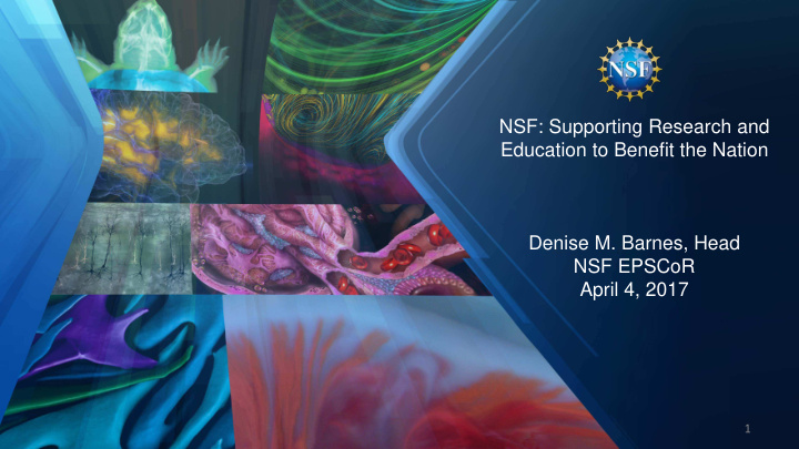 nsf supporting research and education to benefit the