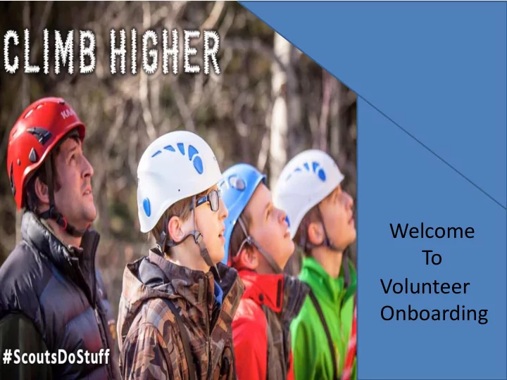 welcome to volunteer onboarding
