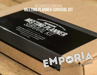 MEETING PLANNER SURVIVAL KIT  THE BOX  Tirough extensive research, the  Emporia CVB realized there
