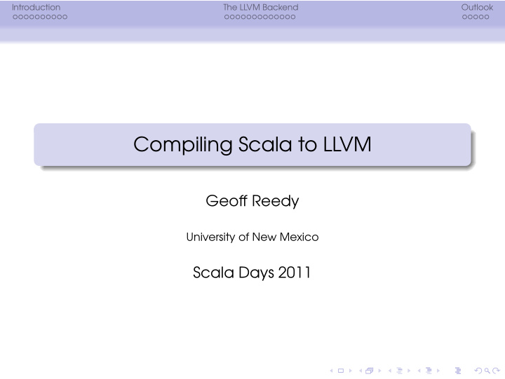 compiling scala to llvm