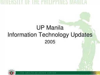 UP Manila  Information Technology Updates  2005  Highlights    Bandwidth    Estimated number