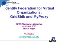 identity federation for virtual organizations gridshib