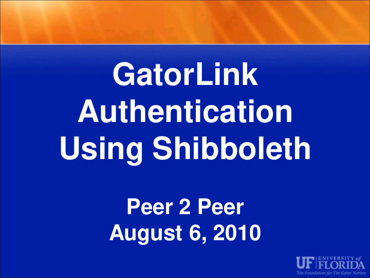 gatorlink authentication using shibboleth