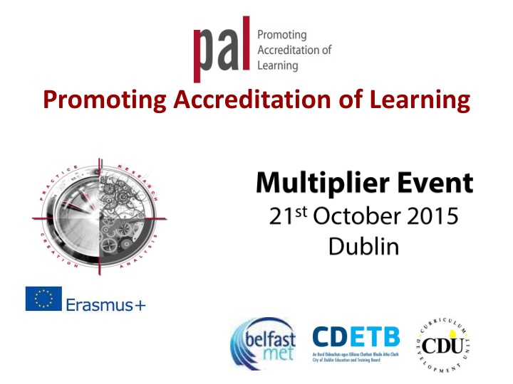promoting accreditation of learning